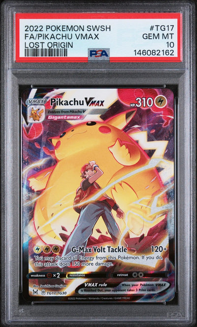 2022 Pokemon SWSH Lost Origin Pikachu VMAX Full Art PSA 10 #TG17