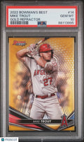 2022 Topps Bowman's Best Mike TrouteGold Refractor /150 PSA 10