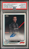 2022 Topps Chrome Formula 1 F1 Chrome Auto George Russell PSA 10 Auto 10