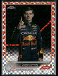 2022 Topps Chrome Formula 1 F1 Orange Checkered Flag Max Verstappen /25