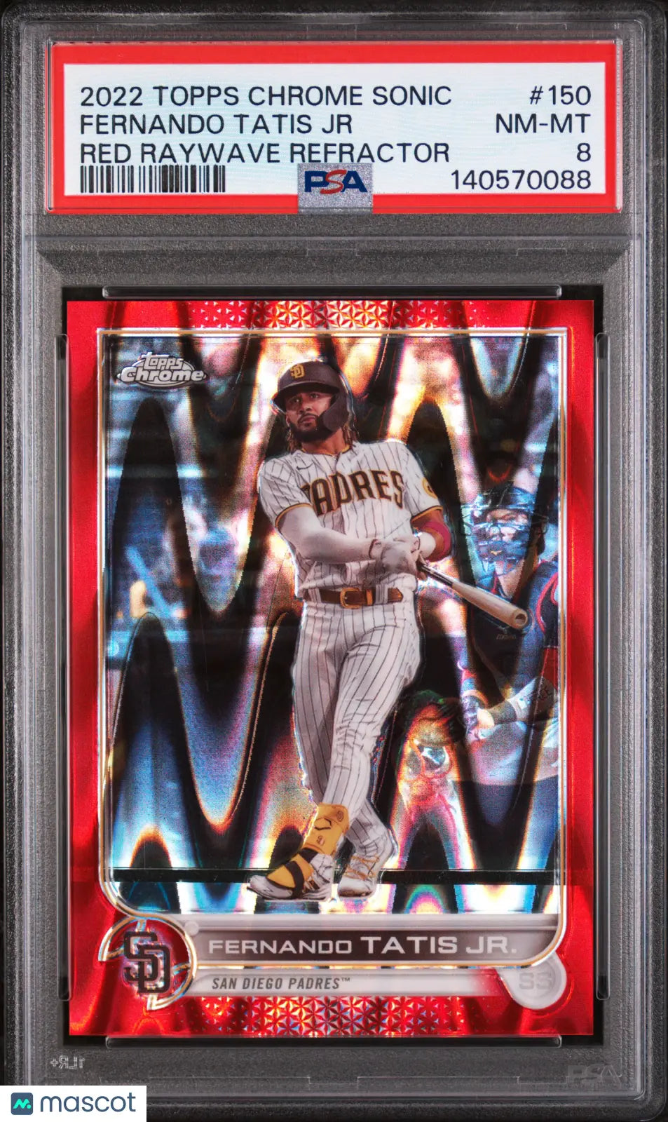 2022 Topps Chrome Sonic Fernando Tatis JR Red Raywave Refractor /5 PSA 8
