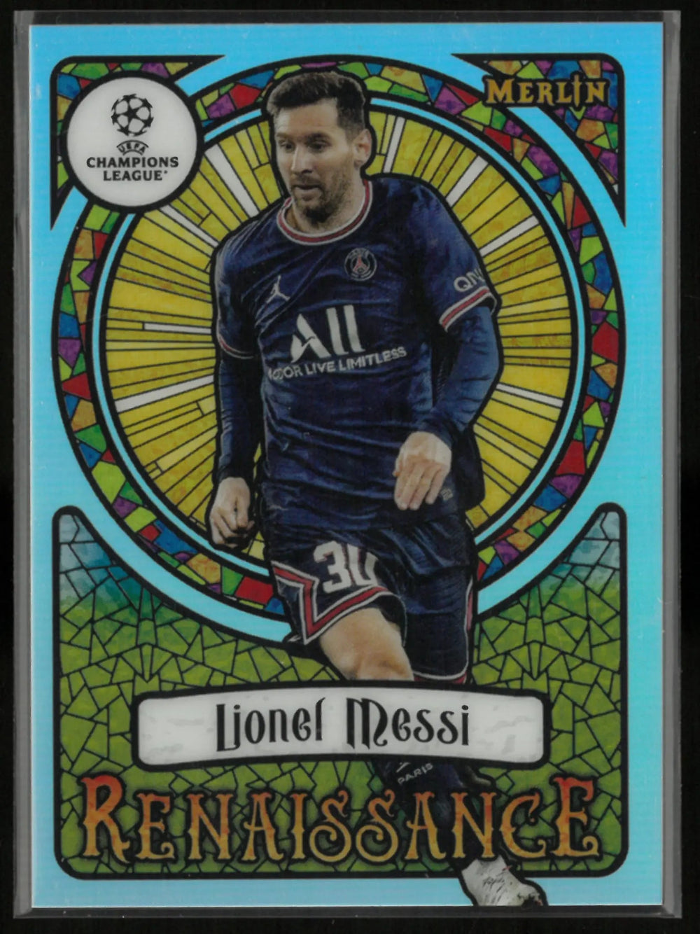 2022 Topps Merlin UEFA Champions League Renaissance Lionel Messi