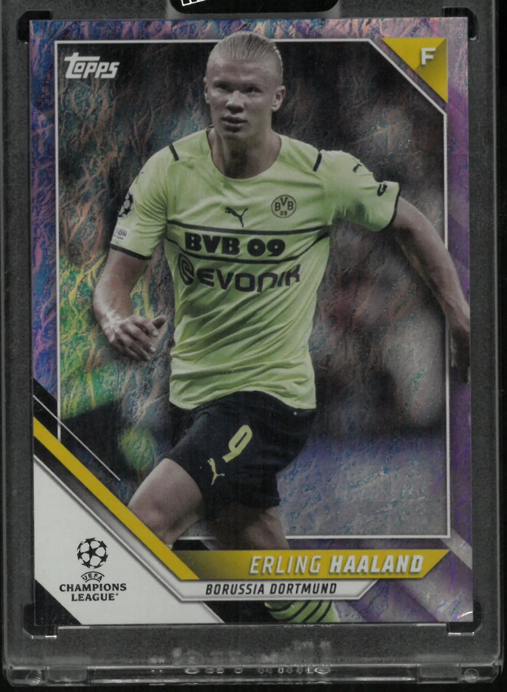 2022 Topps UEFA Champions League Erling Haaland /15 Purple