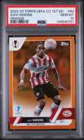 2022 Topps UEFA Club Competitions 1st Edition Orange Xavi Simons /25 PSA 10