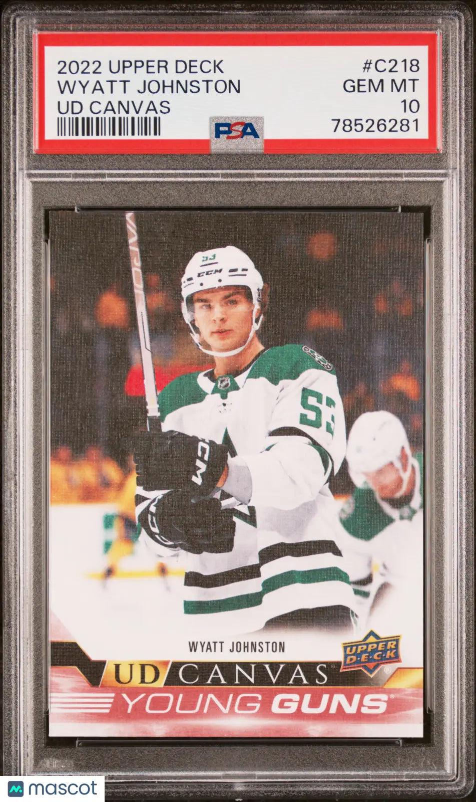 2022 Upper Deck Series 2 UD Canvas Young Guns Wyatt Johnston RC PSA 10