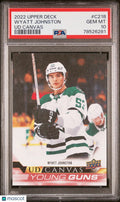 2022 Upper Deck Series 2 UD Canvas Young Guns Wyatt Johnston RC PSA 10