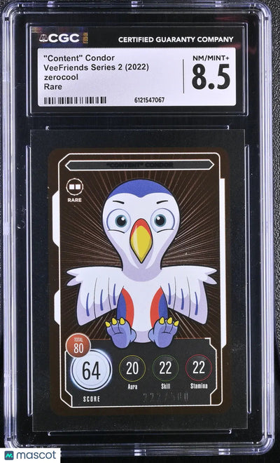 2022 Zerocool Veefriends Series 2 "Content" Condor Rare /500 CGC 8.5