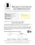 Woodrow Wilson Authentic Signed 7x8.8 Letter Dated April 19, 1913 BAS #AB14533