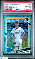 2023-24 Panini Donruss FIFA Arda Guler #184 Optic Teal Mojo PSA 10