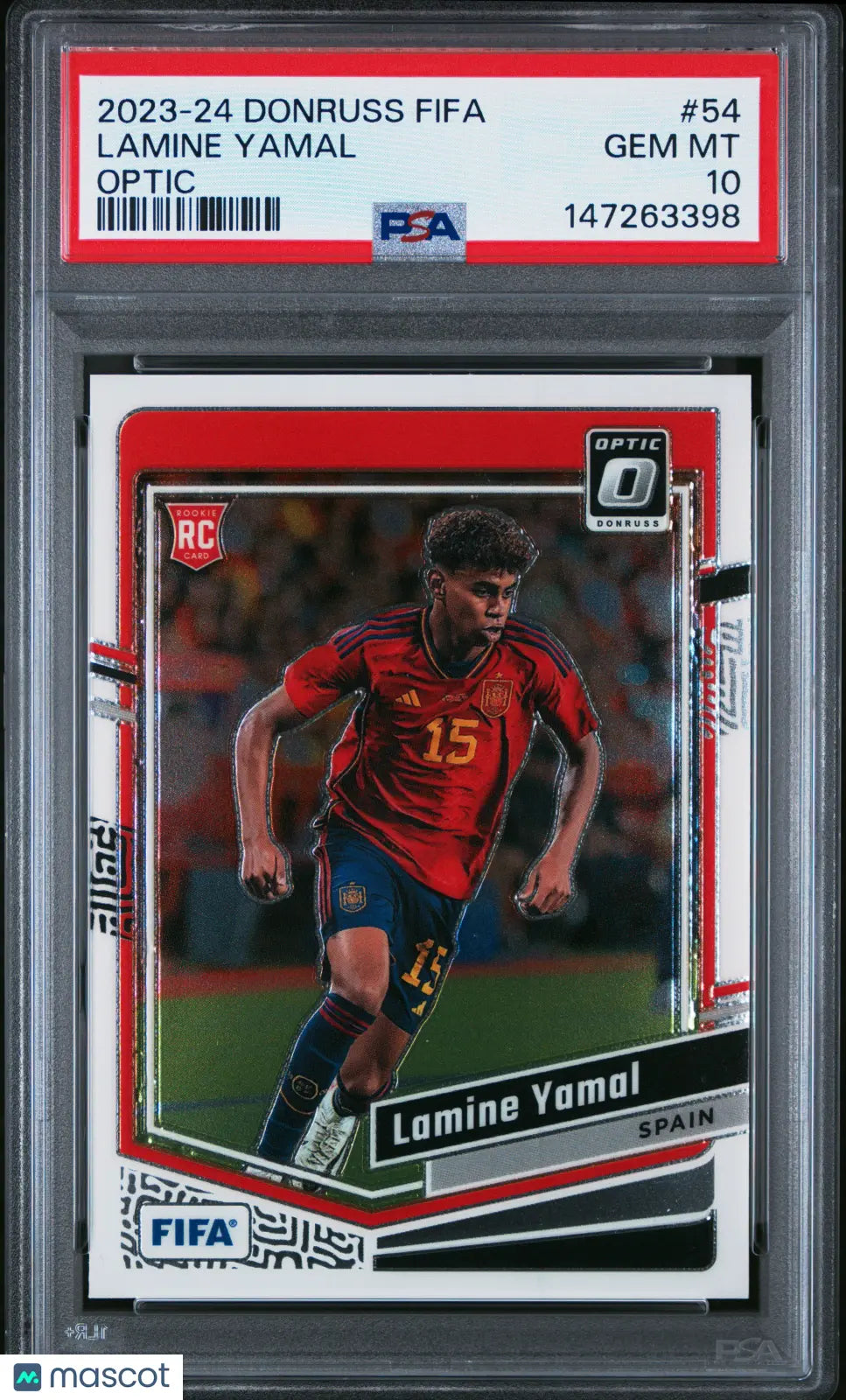 2023-24 Panini Donruss FIFA Lamine Yamal Optic RC Rookie PSA 10