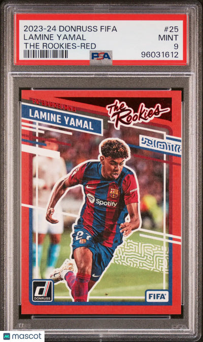 2023-24 Panini Donruss FIFA The Rookies Kings Lamine Yamal RC #25 Red PSA 9