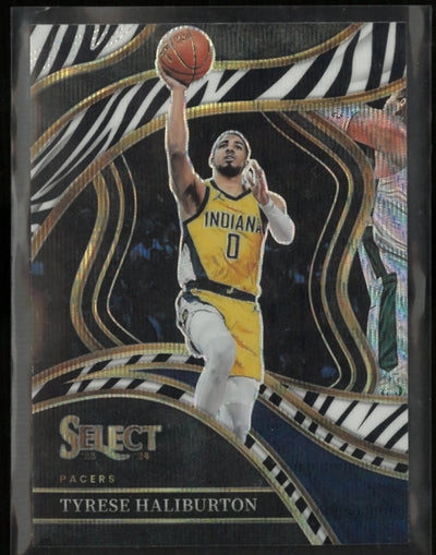 2023-24 Panini Select Courtside Tyrese Haliburton Zebra Refractor