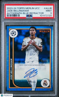 2023-24 Topps Merlin UCC Auto Autograph Jude Bellingham Blue Refractor /75 PSA 9