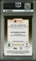 2023-24 Topps Merlin UCC Auto Viktor Gyokeres RC Rookie Blue Refractor /75 PSA 8