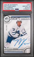 2023-24 UD SP Authentic Matthew Knies Future Watch RC Auto /999 PSA 10
