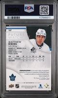 2023-24 UD SP Authentic Matthew Knies Future Watch RC Auto /999 PSA 10