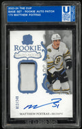 2023-24 UD The Cup Rookie Patch Auto Matthew Poitras /249