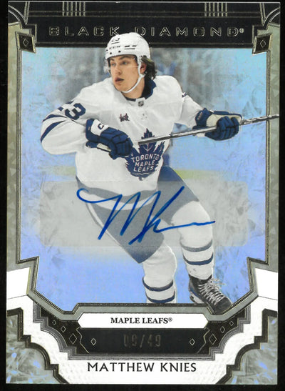2023-24 Upper Deck Black Diamond Gold Auto Matthew Knies /49