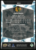 2023-24 Upper Deck Black Diamond Red Quad Diamond Relic Rookies Connor Bedard /49