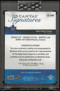 2023-24 Upper Deck Clear Cut Matthew Knies UD Canvas RC Gold Auto 1/1