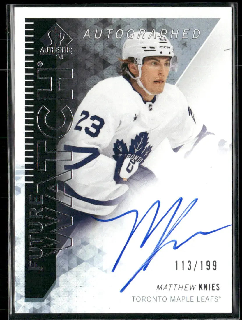 2023-24 Upper Deck SP Authentic Hockey Retro Future Watch Rookie Auto Matthew Knies /199