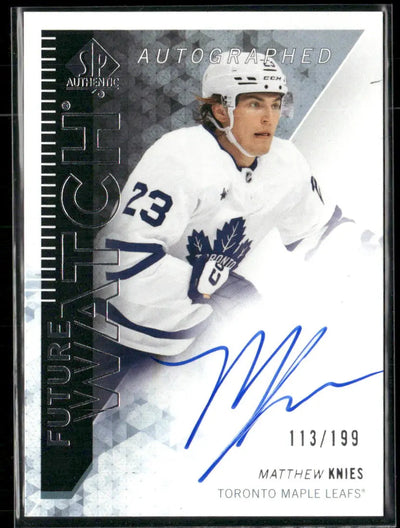 2023-24 Upper Deck SP Authentic Hockey Retro Future Watch Rookie Auto Matthew Knies /199