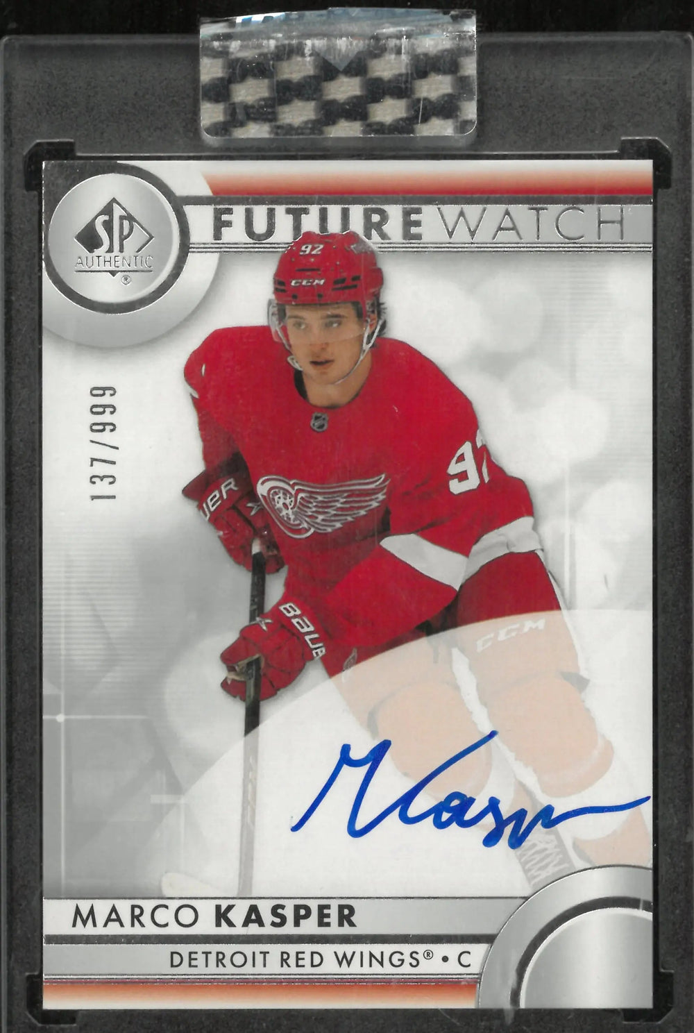 2023-24 Upper Deck SP Authentic Marco Kasper RC Rookie Future Watch Auto /999