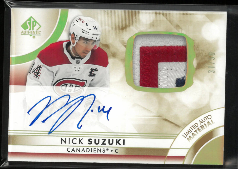 2023-24 Upper Deck SP Authentic Patch Auto Nick Suzuki 31/50