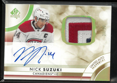 2023-24 Upper Deck SP Authentic Patch Auto Nick Suzuki 31/50
