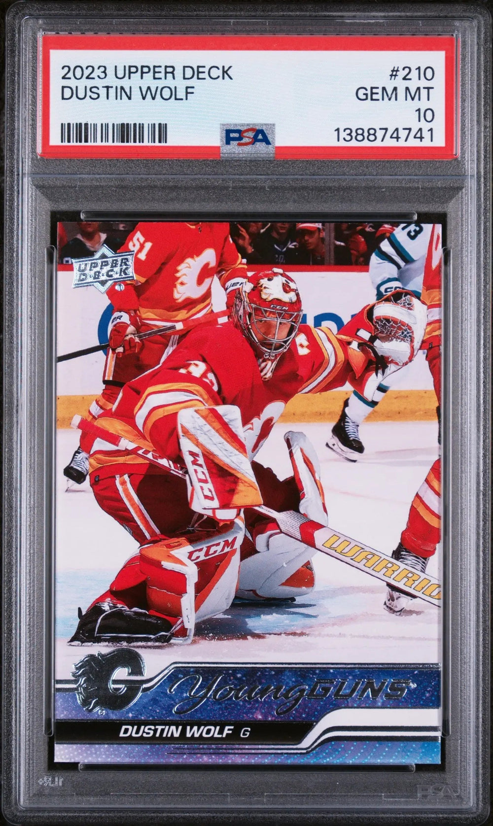 2023-24 Upper Deck Series 1 Dustin Wolf Young Guns RC Rookie #210 PSA 10