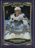 2023-24 Upper Deck Stature Hockey Connor Bedard RC Rookie Purple Auto 5/5