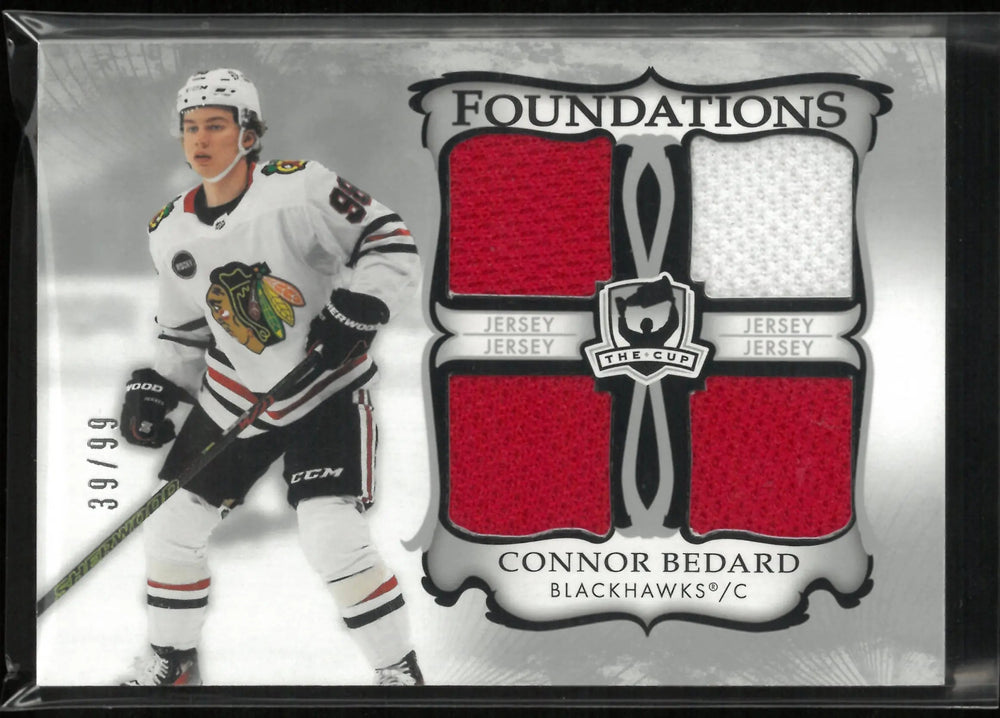 2023-24 Upper Deck The Cup Foundations Connor Bedard Jersey Patch 39/99