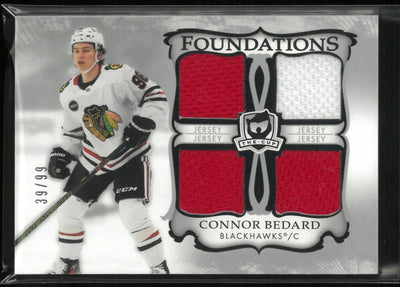 2023-24 Upper Deck The Cup Foundations Connor Bedard Jersey Patch 39/99