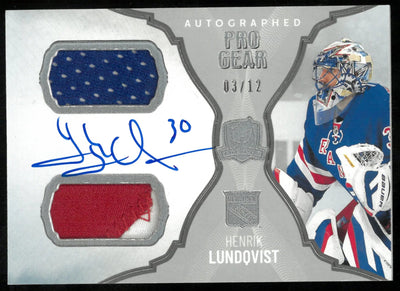 2023-24 Upper Deck The Cup Pro Gear Dual Patch Auto Henrik Lundqvust /12