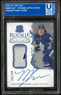 2023-24 Upper Deck The Cup Rookie Patch Autograph Matthew Knies Auto /249 RC