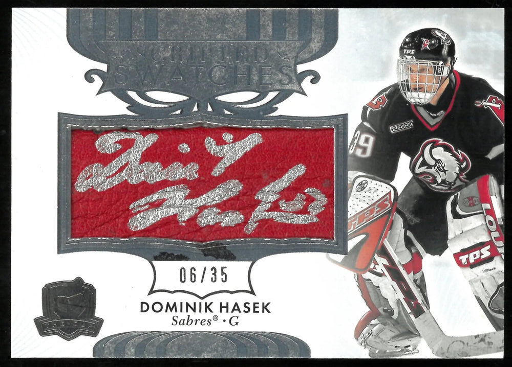 2023-24 Upper Deck The Cup Scripted Swatches Patch Auto Dominik Hasek /35
