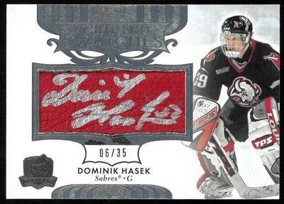 2023-24 Upper Deck The Cup Scripted Swatches Patch Auto Dominik Hasek /35