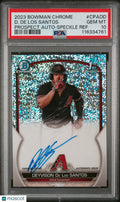 2023 Bowman Chrome Prospect Autographs D. De Los Santos Speckle Refractor PSA 10