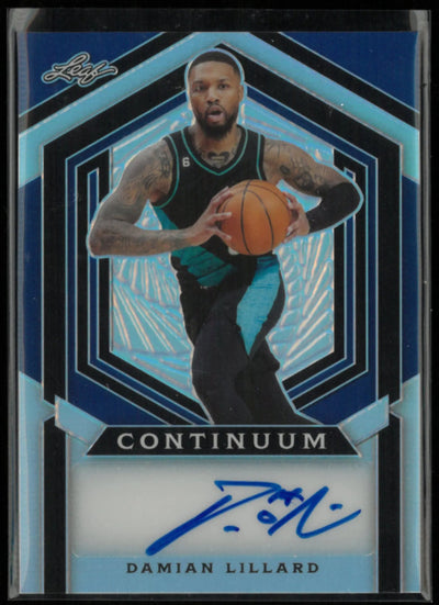 2023 Leaf Continuum Autograph Damian Lillard Auto /26