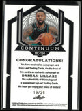 2023 Leaf Continuum Autograph Damian Lillard Auto /26