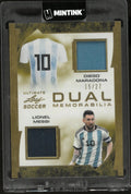 2023 Leaf Trading Ultimate Soccer Dual Memorabilia Diego Maradona/ Lionel Messi /27
