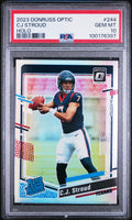2023 Panini Donruss Optic CJ Stroud Rated Rookie RC Holo PSA 10