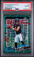 2023 Panini Donruss Optic Rated Rookie CJ Stroud Green Velocity RC PSA 10