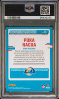 2023 Panini Donruss Puka Nacua Rated Rookie Optic Preview Red Green PSA 10