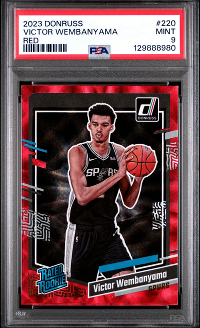 2023 Panini Donruss Victor Wembanyama Rated Rookie RC Red PSA 9