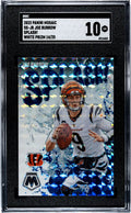 2023 Panini Mosaic Football Joe Burrow Splash White Prizm SGC 10 /25