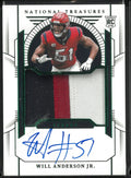 2023 Panini National Treasure Rookie Patch Autograph Will Anderson Jr. Green