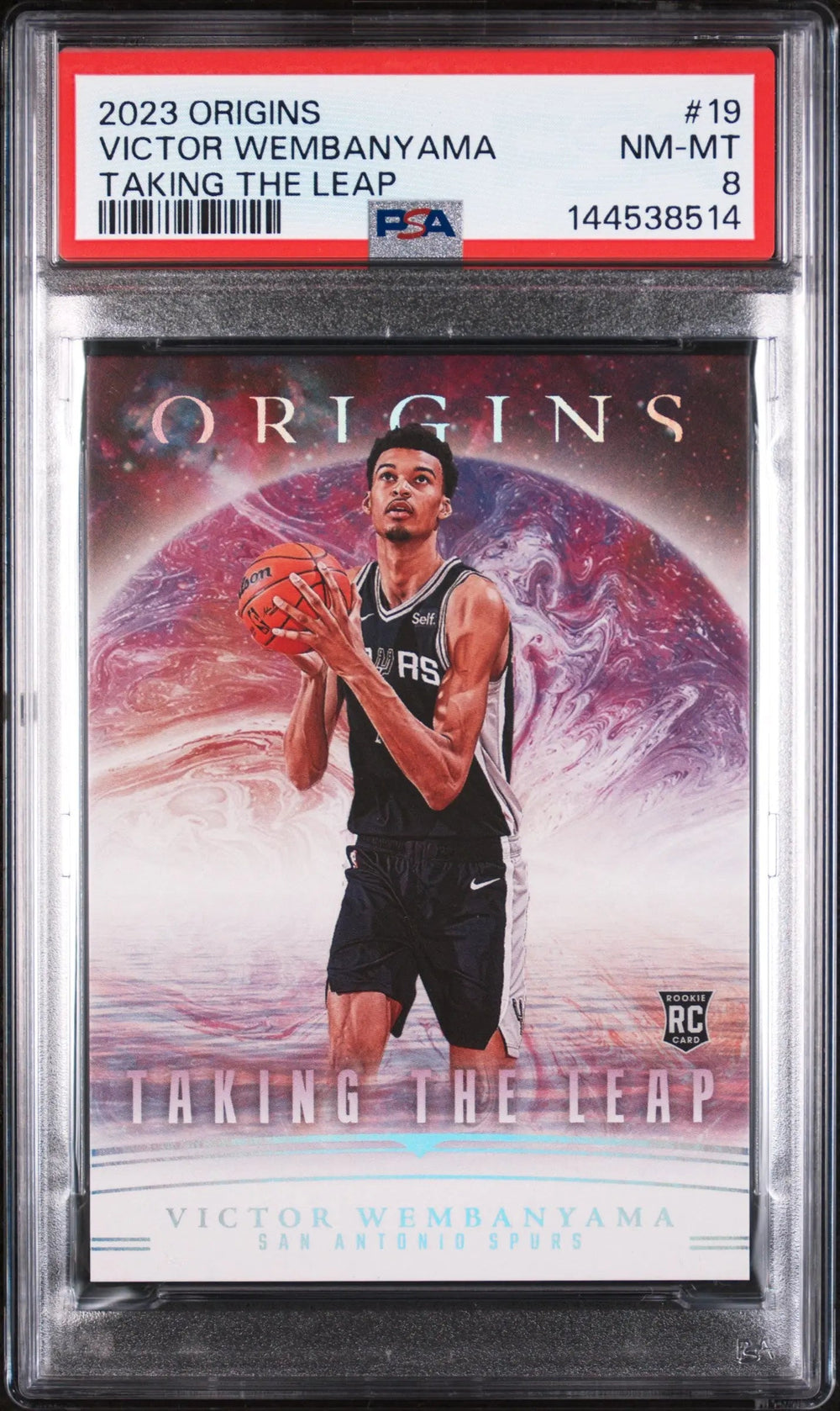 2023 Panini Origins Taking The Leap Rookie Victor Wembanyama RC PSA 8