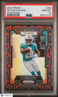 2023 Panini Prizm Football De'von Achane RC Rookie Snakeskin PSA 10