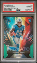 2023 Panini Prizm Prizmatic Jahmyr Gibbs RC Rookie Green PSA 10
